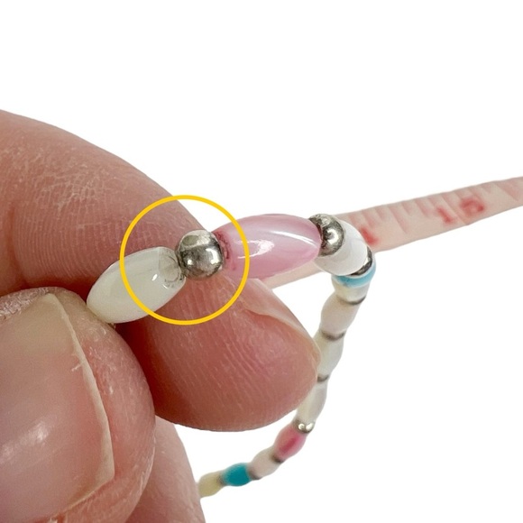 Pearlescent Tubular Acrylic Pastel Beaded Necklace and Bracelet Set - Picture 5 of 12